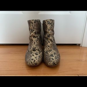 Super Trendy Snake Print Booties